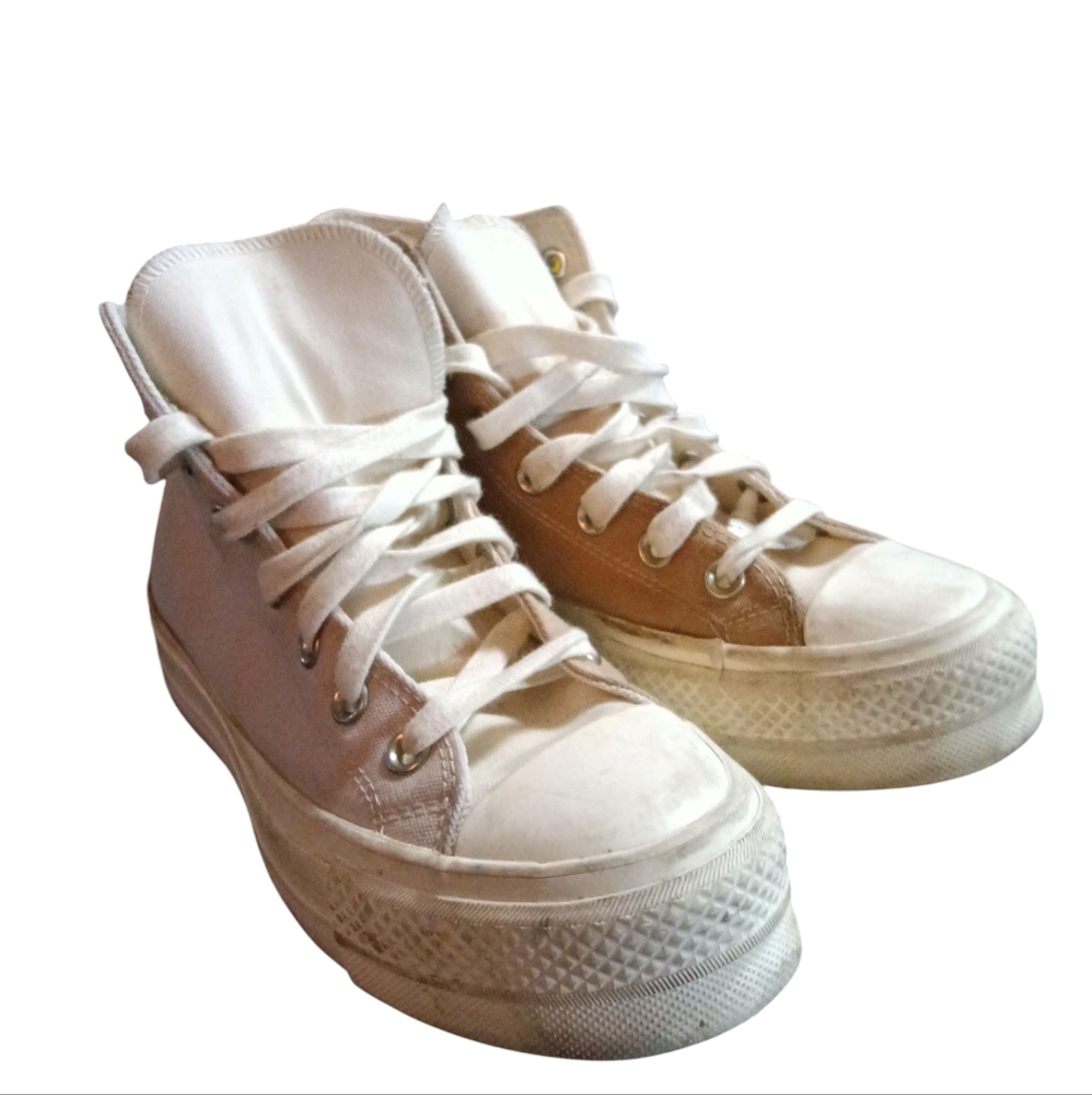 Converse All Star Tri-Panel Hempt & Desert Sand Platform Sneakers Women's Sz 6.5
